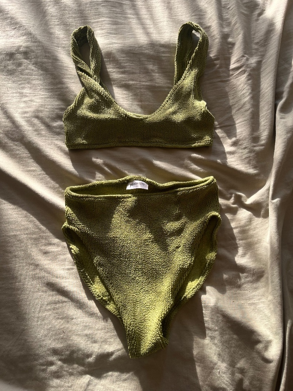 Eva High Waist Two-Piece In Fern / Stretch 1